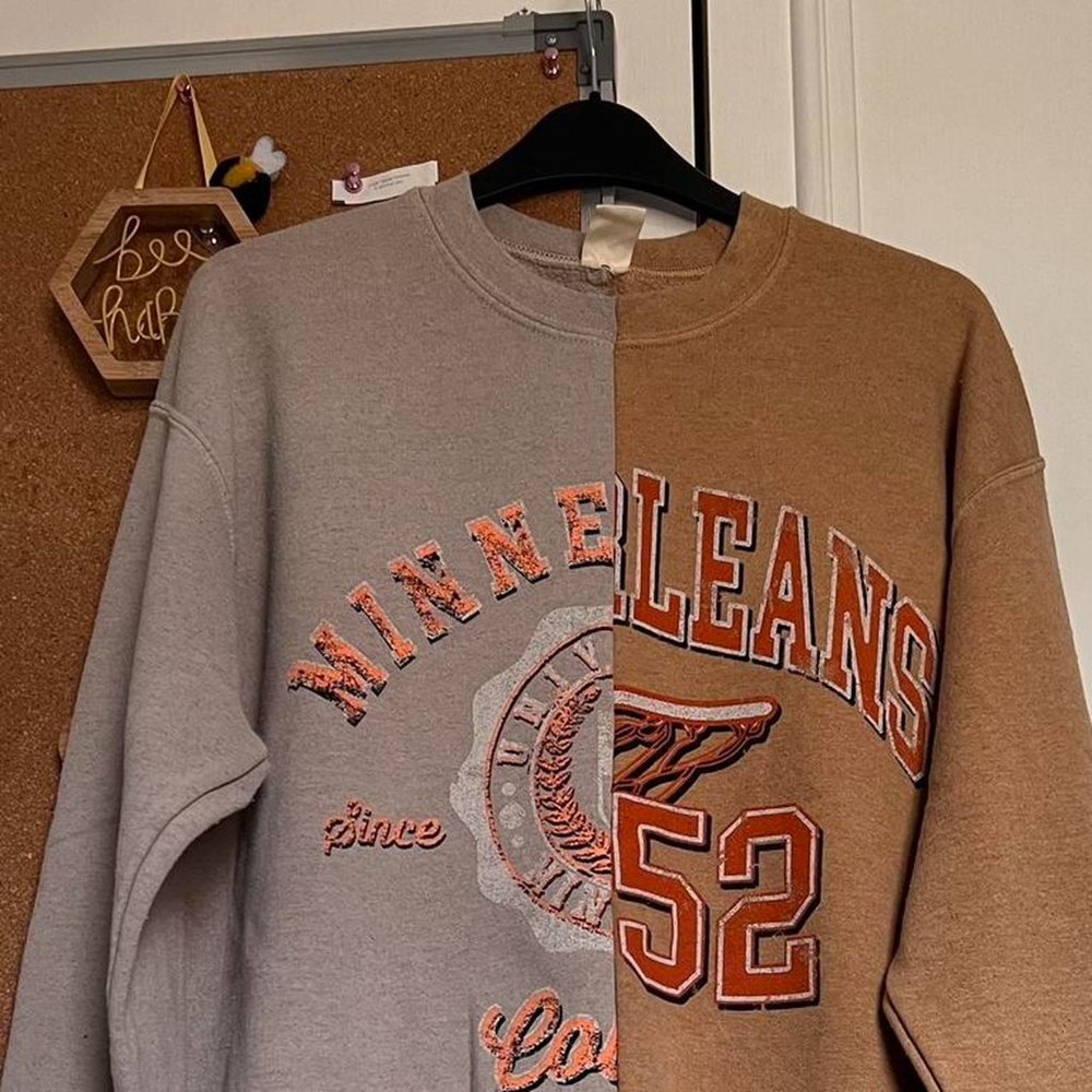 Urban Outfitters Womens Tan and Cream Sweatshirt